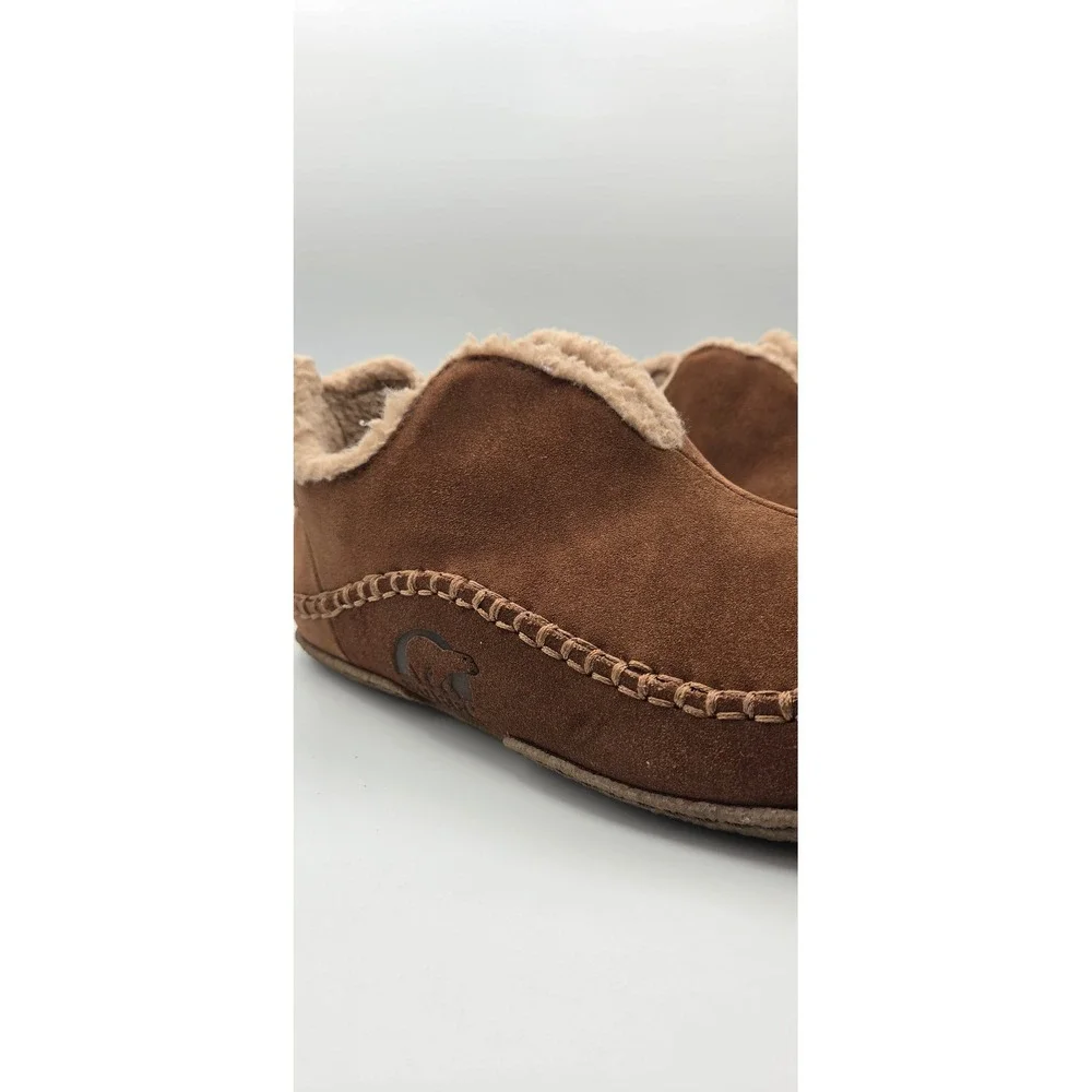 Sorel Manawan II Men's Slippers Size 11 Brown Suede Fleece Moccasin Slip On